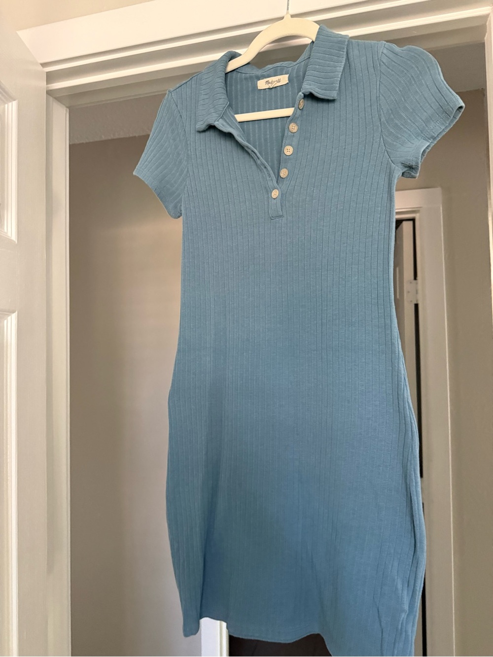Madewell Ribbed Polo Mini Dress